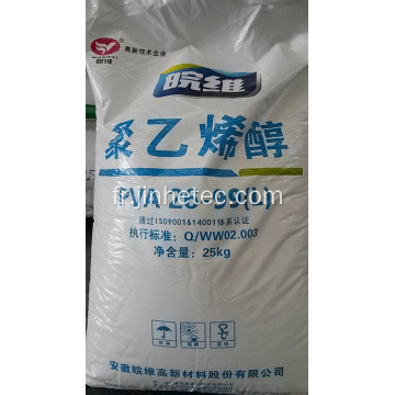 Alcool polyvinylique PVA Granules Poudre pour tissu
